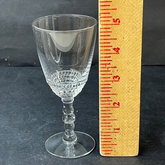 6 Duncan Miller Teardrop Clear Glass Wine Clarets 5" - Picture 9 of 9